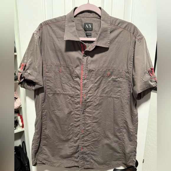 Armani Exchange Other - A|X Armani Exchange Short Sleeve Button-Down Shirt - Contrast Stitch - Size L